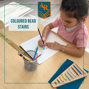  School Activities at Alder Ridge Montessori School Coloured Bead Stairs