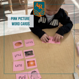  School Activities at Alder Ridge Montessori School Pink picture word cards